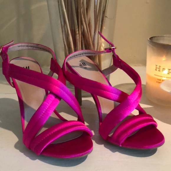 Pink satin sandals Clearance